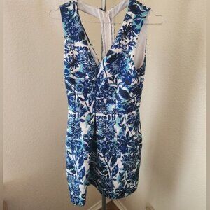 H&M Blue & White Floral Sleeveless Dress